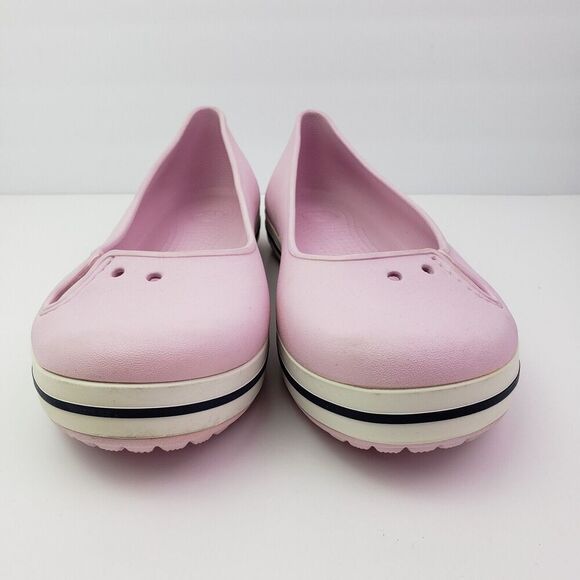 Crocs Crocband Womens Size 11 Bubblegum Pink Slip On Comfort Ballet Flats Shoes - Picture 6 of 10